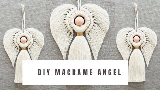 DIY ANGEL MACRAME  DIY Macrame Angel Tutorial [upl. by Orlan]