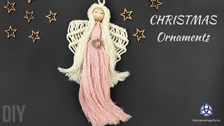 Macrame Angel Tutorial  DIY Christmas Ornaments [upl. by Arracot]