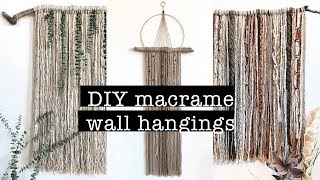 DIY Macrame Wall Hangings beautiful amp easy  XO MaCenna [upl. by Dnalyag]