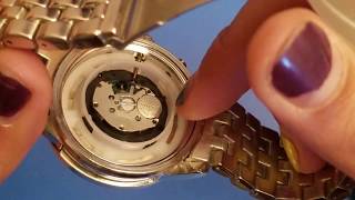 How to replace the battery on a Michael Kors watch [upl. by Nonnaer]