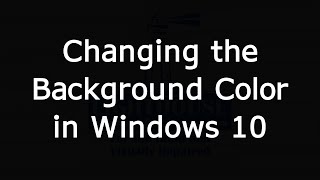 Changing the Desktop Background Color in Windows 10 [upl. by Eiralam569]