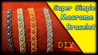 Macrame Tutorial  Easy and Fast Macrame Bracelet Tutorial for Beginners  DIY [upl. by Laspisa]