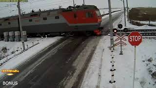 Runaway Bus Crashes into 7 Cars [upl. by Tolliver91]