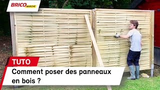 Comment poser des panneaux en bois   Bricomarché [upl. by Nomra713]