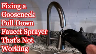 Pull Down Faucet Sprayer Not Working [upl. by Ihsakat]