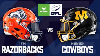 ERIMA GFL 2022 Ravensburg Razorbacks  Munich Cowboys [upl. by Standush]