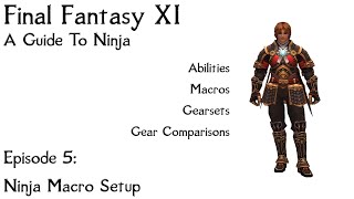 FFXI A Guide To Ninja Episode 5 Macros Gearswap LUAs [upl. by Grath]