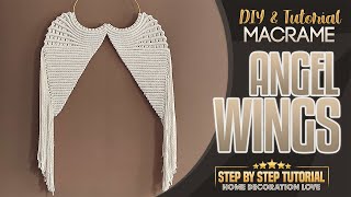 MACRAME  Angel Wings Tutorial  DIY [upl. by Nannarb515]