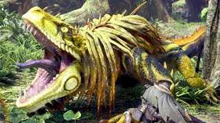 Huntin Dinosaurs  Monster Hunter World Gameplay HD [upl. by Bekah]