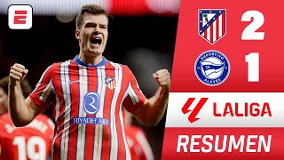 ATLÉTICO DE MADRID REMONTÓ y ganó 21 vs Alavés con GOLES de GRIEZMANN y SORLOTH  RESUMEN  La Liga [upl. by Chip]