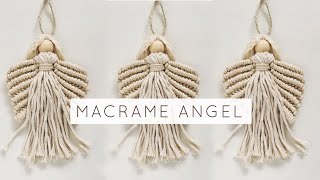 DIY MACRAME ANGEL  STEP BY STEP  MACRAME CHRISTMAS ORNAMENT [upl. by Purse]