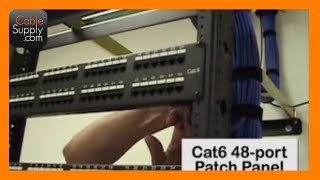 Installing Cable and Terminating a Patch Panel Part 1 of 4 [upl. by Cirri]