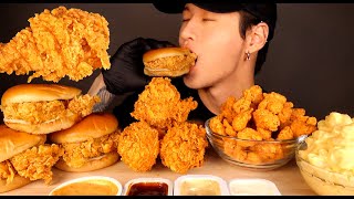 ASMR MUKBANG KFC FRIED CHICKEN amp CHICKEN SANDWICHES amp POPCORN CHICKEN amp MAC N CHEESE No Talking [upl. by Eirehc]