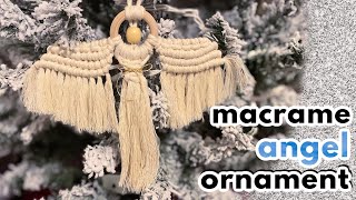 Macrame Angel Tutorial  DIY Christmas Ornament [upl. by Mcspadden]