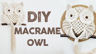 HOW TO MAKE MACRAME OWL WALL HANGING [upl. by Coop]