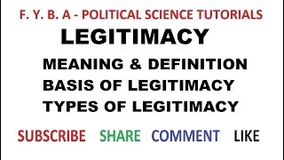 Legitimacy  Meaning amp Definition [upl. by Esirec254]