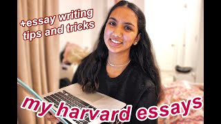 reading the essays that got me into harvard  college essay tips and tricks [upl. by Erbua]