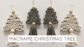 DIY MACRAME CHRISTMAS TREE  EASY MACRAME TUTORIAL  MACRAME CHRISTMAS ORNAMENT [upl. by Enehpets]