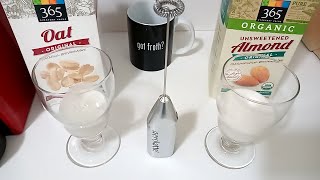 Oat Milk vs Almond Milk part 2 Frothing Test [upl. by Georglana]