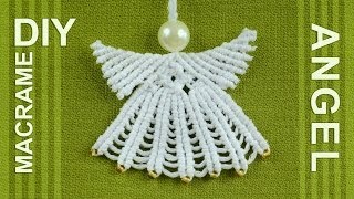 How to Make Macrame ANGEL Decoration [upl. by Firahs]