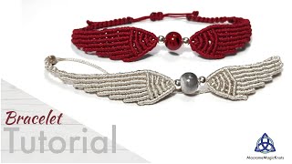 Angel Wings  Macrame Bracelet Tutorial  Harry Potter Snitch [upl. by Reeve]