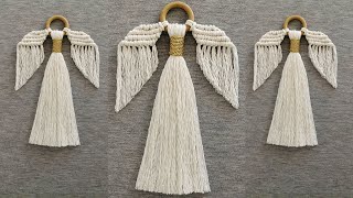 DIY ANGEL en MACRAME paso a paso  DIY Macrame Angel Tutorial [upl. by Warren979]