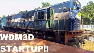 Starting a WDM3D locomotiveIndian Railways [upl. by Laina]