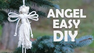 EASY DIY ANGEL  Christmas Craft ideas by Macrame School [upl. by Pearle626]