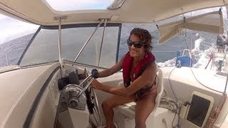 Awesome Sailing in the Caribbean on a Small Catamaran [upl. by Slater299]