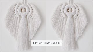 HOW TO MAKE MACRAME ANGEL step by step easy tutorial [upl. by Ahsiener618]