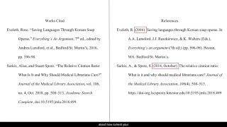 MLA vs APA Works Cited and References [upl. by Malet]