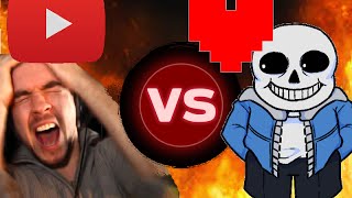 Youtubers React To Beating Sans [upl. by Lehcar218]