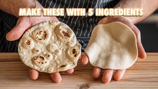 5 Ingredient Homemade Flour Tortillas [upl. by Havens26]