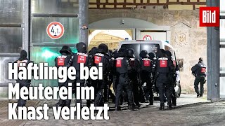 Gefängnismeuterei Polizei stürmt Knast in Thüringen  JVA Untermaßfeld [upl. by Judye]