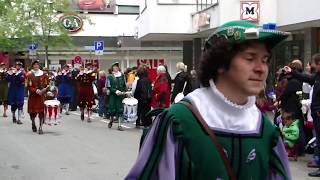 Rutenfest in Ravensburg mit Impressionen aus Fanfarenzügen und Trommlerkorps der Schulen [upl. by Festatus]